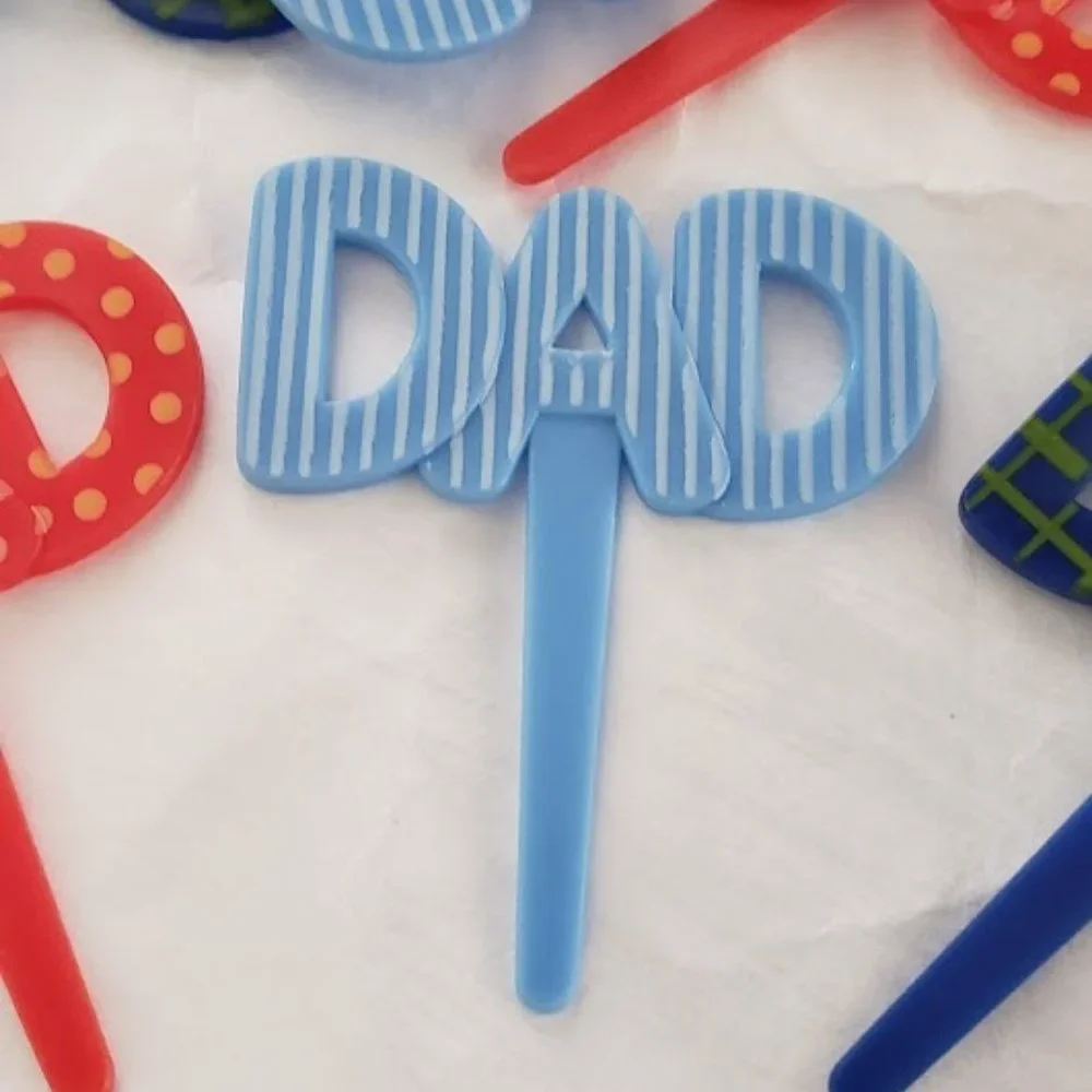 24 Father's Day Dad Cupcake cake toppers picks